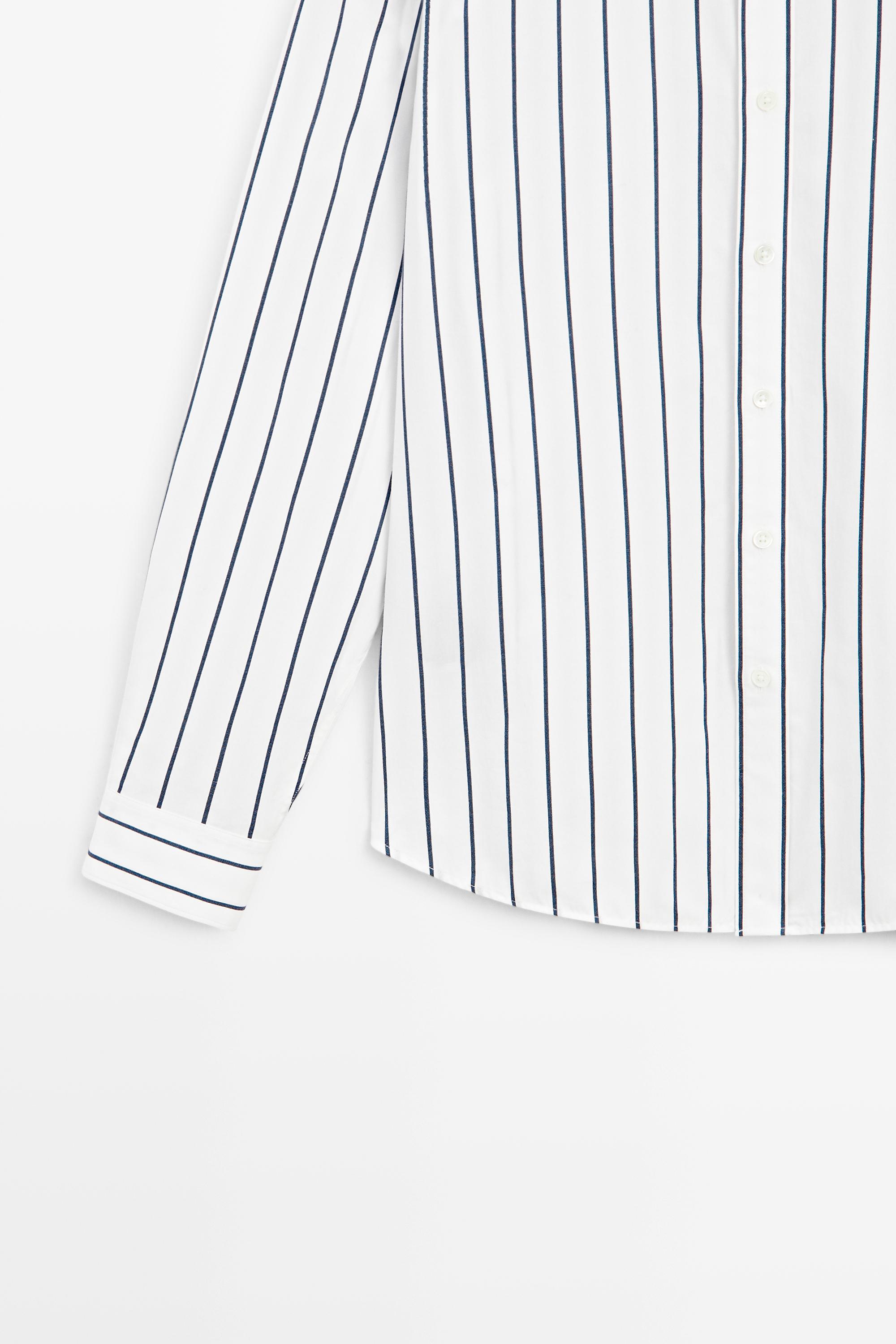 Chemise rayée 100 % coton, coupe relaxed fit